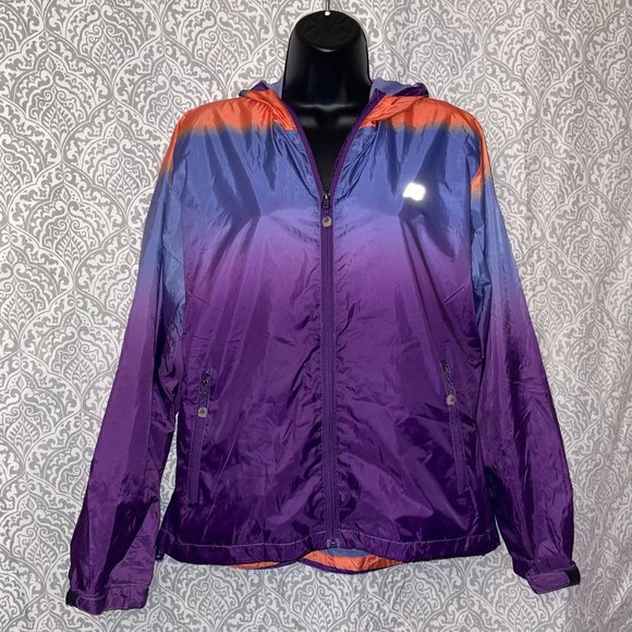 New Balance Jackets & Blazers - New Balance Purple/Orange Ombre Size Large Athletic Windbreaker Jacket